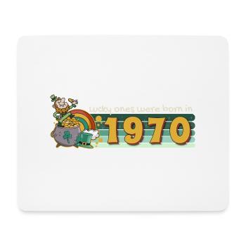 Les chanceux sont nés en 1970 tee St. Patrick’s - Tapis de souris (format paysage) - blanc - Devant