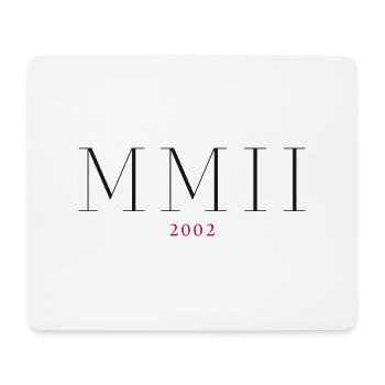 Roman numeral Year of birth Made in 2002 - Mouse Pad (horizontal) - white - Front