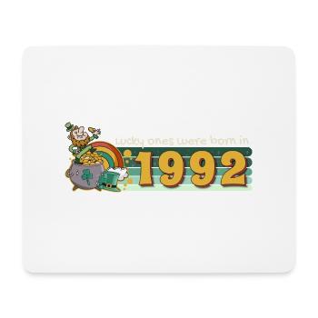 Les chanceux sont nés en 1992 tee St. Patrick’s - Tapis de souris (format paysage) - blanc - Devant