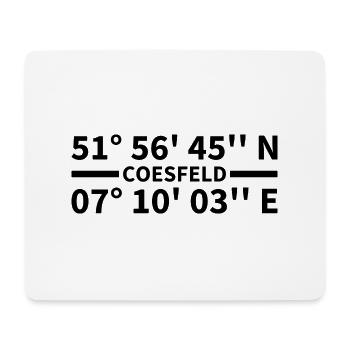Coesfeld Koordinaten - Mousepad (Querformat) - Weiß - Vorne