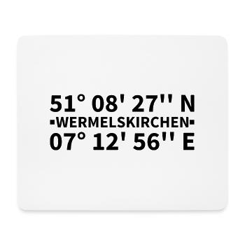 Wermelskirchen coordinates - Mouse Pad (horizontal) - white - Front