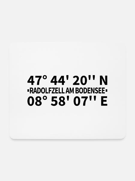 Radolfzell am Bodensee Koordinaten - Mousepad (Querformat) - Weiß