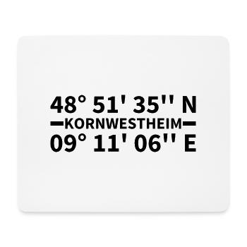 Kornwestheim coordinates - Mouse Pad (horizontal) - white - Front