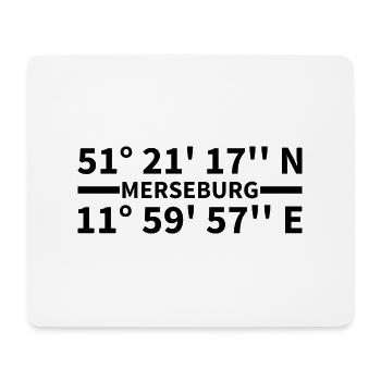 Merseburg coordinates - Mouse Pad (horizontal) - white - Front