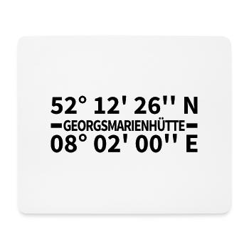 Georgsmarienhütte coordinates - Mouse Pad (horizontal) - white - Front