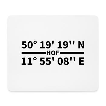 Hof Koordinaten - Mousepad (Querformat) - Weiß - Vorne