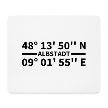 Coordonnées Albstadt - Tapis de souris (format paysage) - blanc - Devant