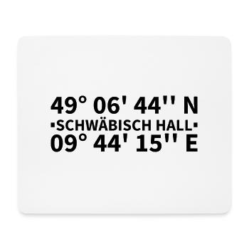 Schwäbisch Hall Coordinates - Mouse Pad (horizontal) - white - Front