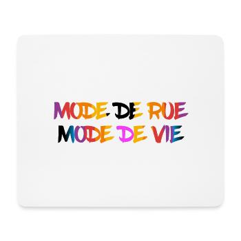 mode de rue - Tapis de souris (format paysage) - blanc - Devant