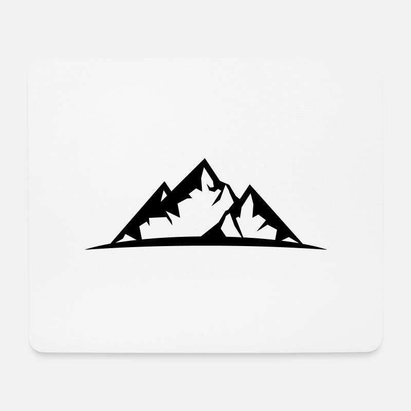 berge - Mousepad (Querformat) - Weiß