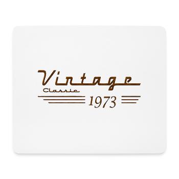 50th Birthday vintage retro Born in 1973 Birthday - Mouse Pad (horizontal) - white - Front