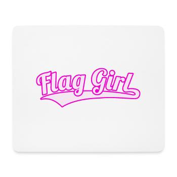Flag Girl American Flag Football Mädchen Frauen - Mousepad (Querformat) - Weiß - Vorne