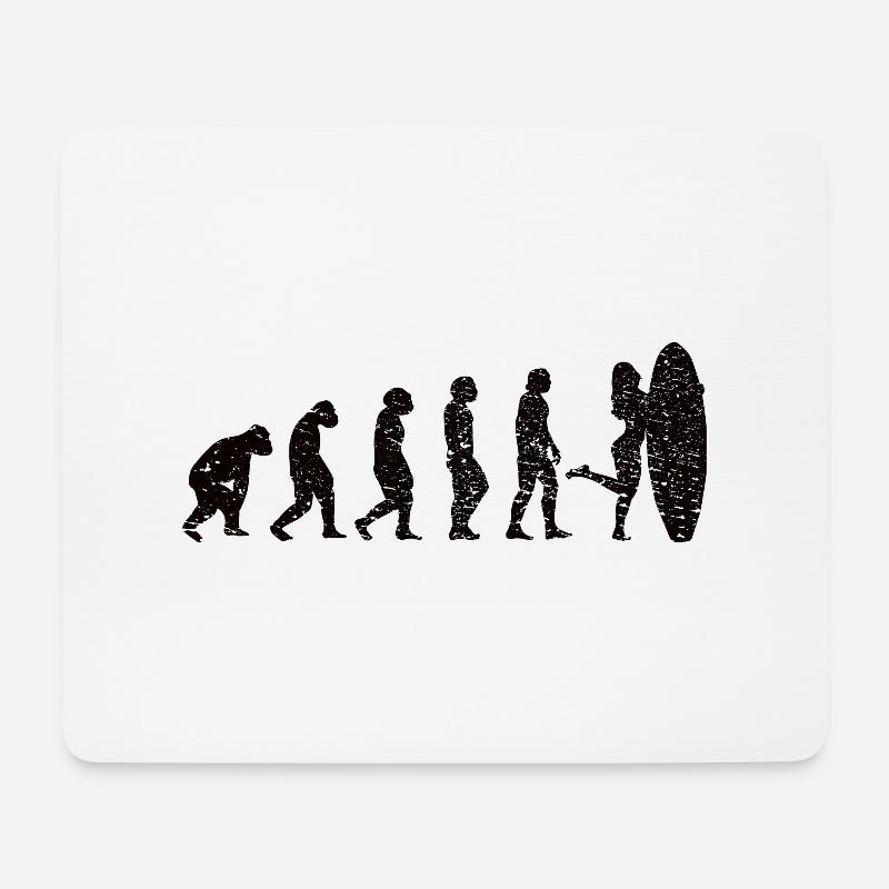 Surfer Surfbrett surfen Surferin Wellenreiten - Mousepad (Querformat) - Weiß