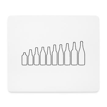 Bierflaschen - Mousepad (Querformat) - Weiß - Vorne