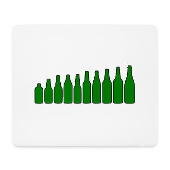 Bierflaschen - Mousepad (Querformat) - Weiß - Vorne