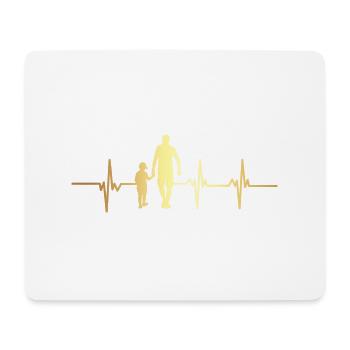 Heartbeat Father and Son - Mouse Pad (horizontal) - white - Front