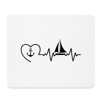 Leidenschaftlicher Segler - Mousepad (Querformat) - Weiß - Vorne