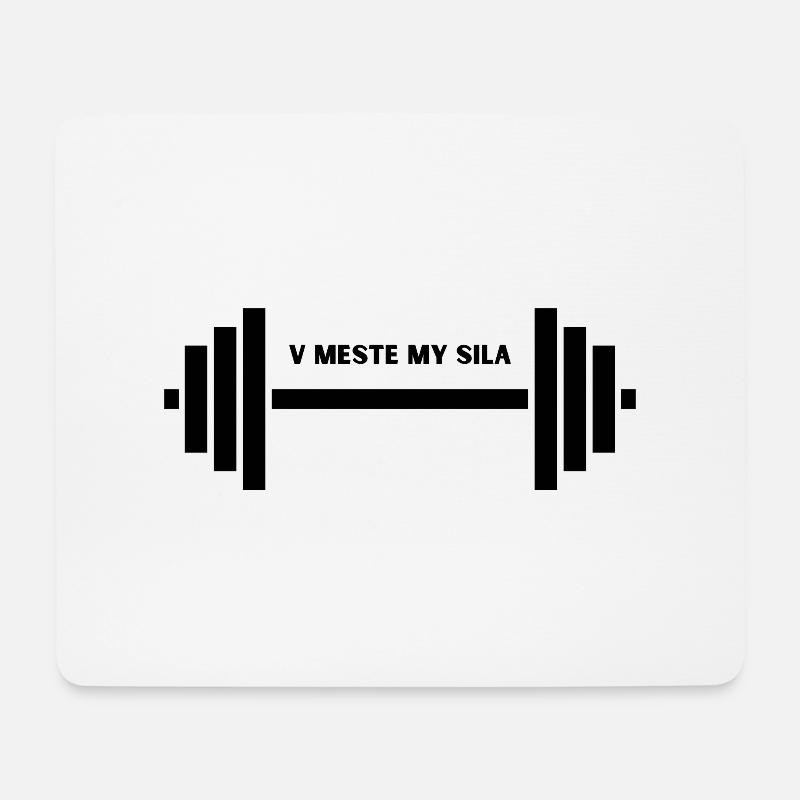 V meste my sila - Mousepad (Querformat) - Weiß