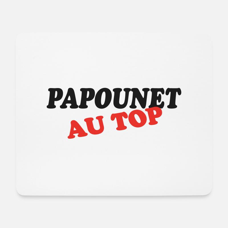PAPUUNET AT THE TOP - Mouse Pad (horizontal) - white