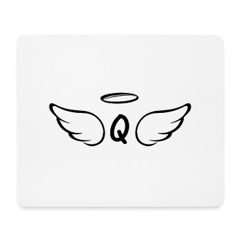 Lettre q ailes d’ange - Tapis de souris (format paysage) - blanc - Devant