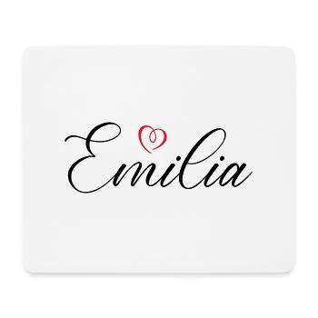 Emilia Name Heart - Mouse Pad (horizontal) - white - Front