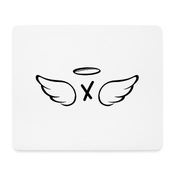 Lettre x ailes d’ange - Tapis de souris (format paysage) - blanc - Devant