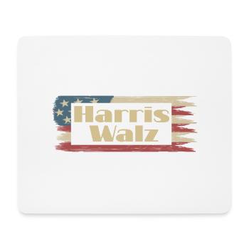 Harris Walz amerikanische Flagge vintage - Mousepad (Querformat) - Weiß - Vorne