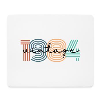 1984 Vintage Retro - Mousepad (Querformat) - Weiß - Vorne