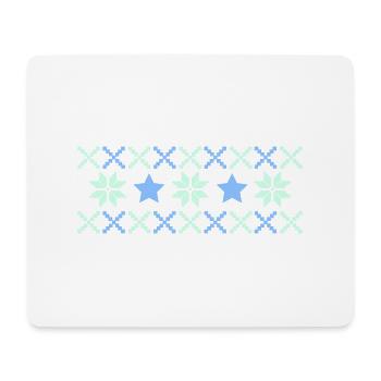Winter Norway Pattern - Mouse Pad (horizontal) - white - Front
