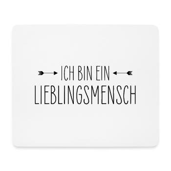 Ich bin ein Lieblingsmensch - Mousepad (Querformat) - Weiß - Vorne