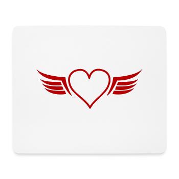 Heart Wings - Mouse Pad (horizontal) - white - Front