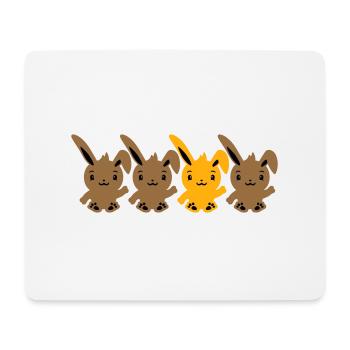 4 Hasen Freunde Unterschied Be Different Anders - Mousepad (Querformat) - Weiß - Vorne