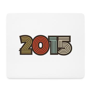 2015 rétro vintage - Tapis de souris (format paysage) - blanc - Devant