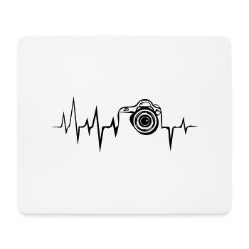 Kameralebensdauer - Mousepad (Querformat) - Weiß - Vorne