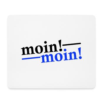 Moin Moin Gruß - Mousepad (Querformat) - Weiß - Vorne