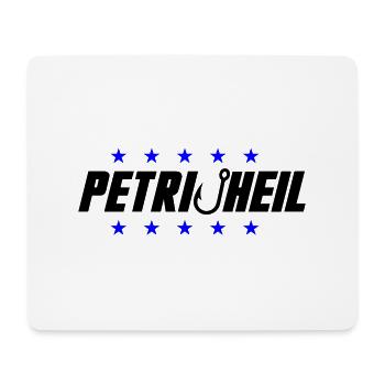 Petri Heil Angel Spruch - Mousepad (Querformat) - Weiß - Vorne