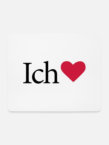 I Love - Mousepad (Querformat) - Weiß