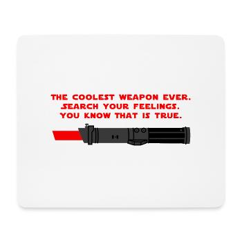 Star Wars: Weapon / Waffe / Laserschwert - Mousepad (Querformat) - Weiß - Vorne