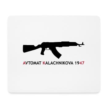 AK-47 - Kalashnikov / Weapon / Gun / Army - Mousepad (Querformat) - Weiß - Vorne