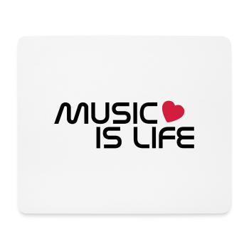 music is life heart EN - Mouse Pad (horizontal) - white - Front