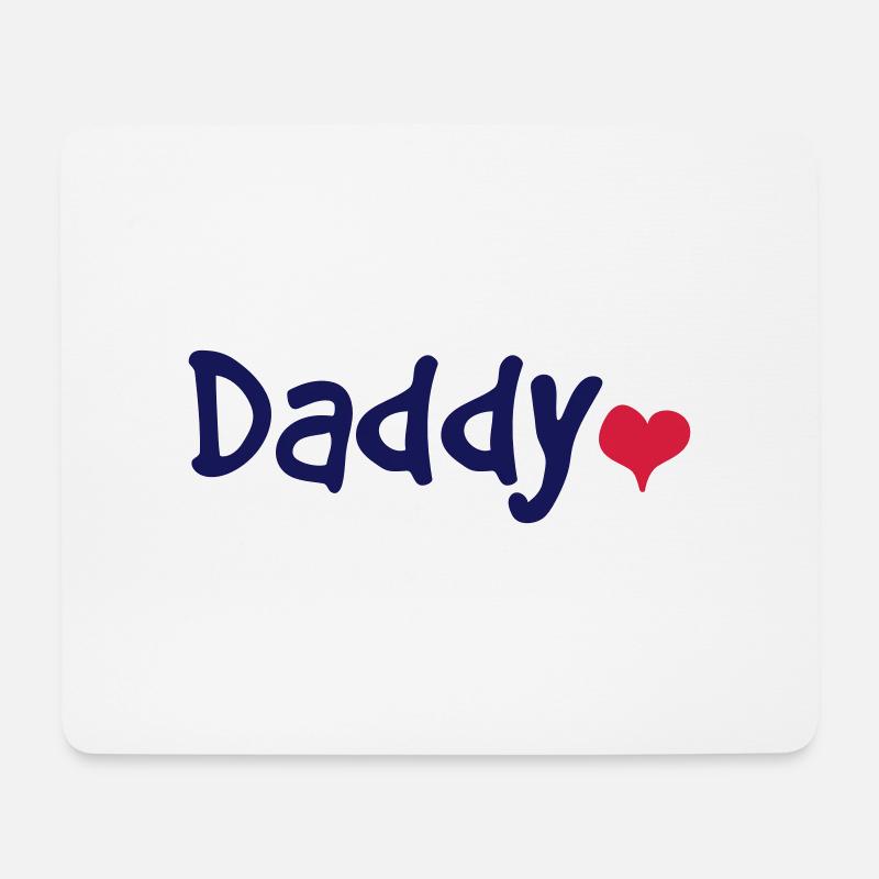 Daddy with Heart - Mouse Pad (horizontal) - white
