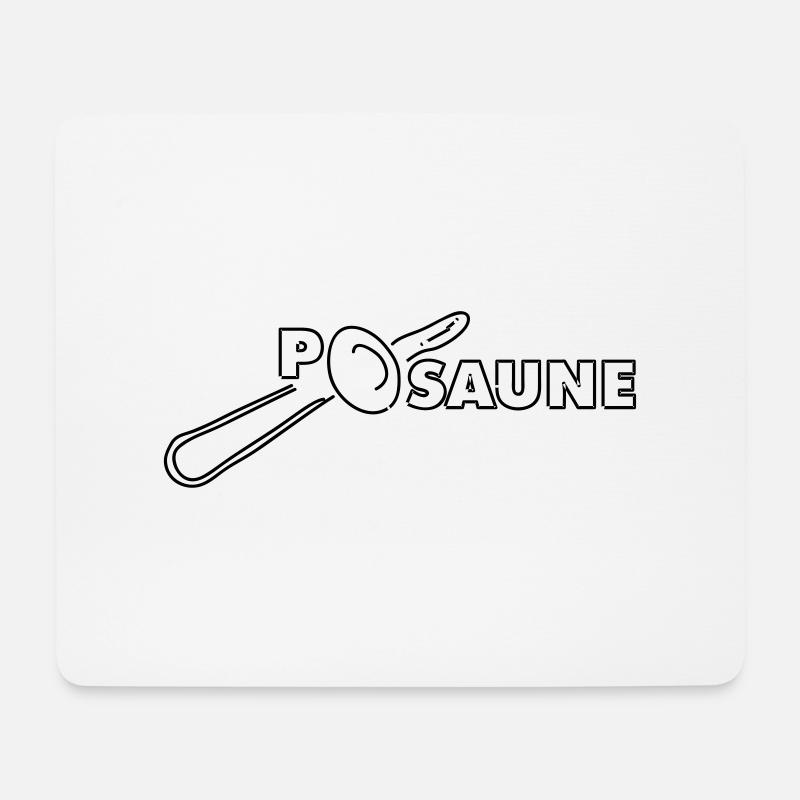 posaune - Mousepad (Querformat) - Weiß