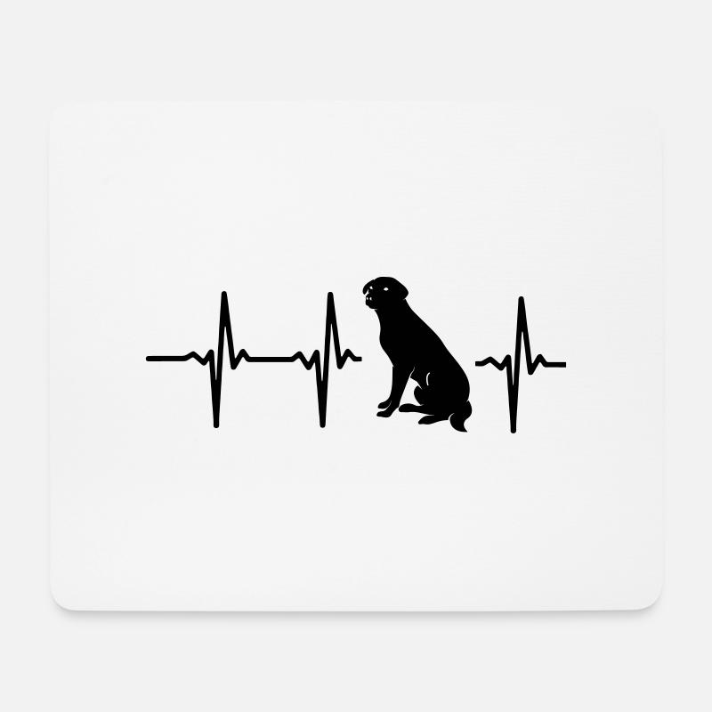 A HEART FOR DOGS! - Mouse Pad (horizontal) - white