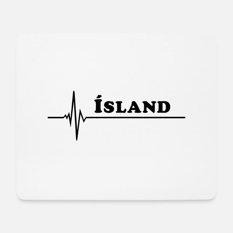 Island - Mousepad (Querformat) - Weiß