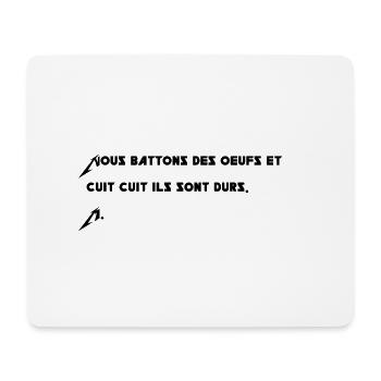 Nous battons des oeufs - Tapis de souris (format paysage) - blanc - Devant