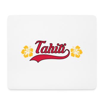 Tahiti hibiscus - Tapis de souris (format paysage) - blanc - Devant