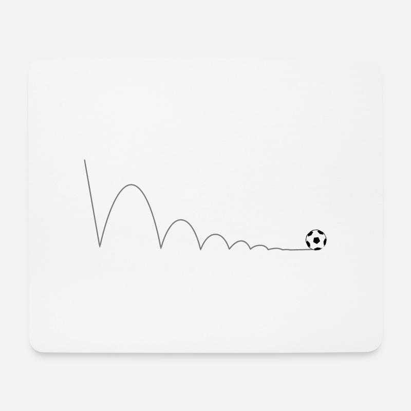 Fußball - Mousepad (Querformat) - Weiß