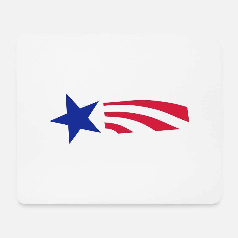 Star and Stripes - Tapis de souris (format paysage) - blanc