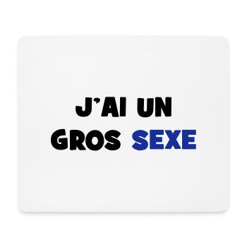J'ai un GROS sexe :) - Tapis de souris (format paysage) - blanc - Devant