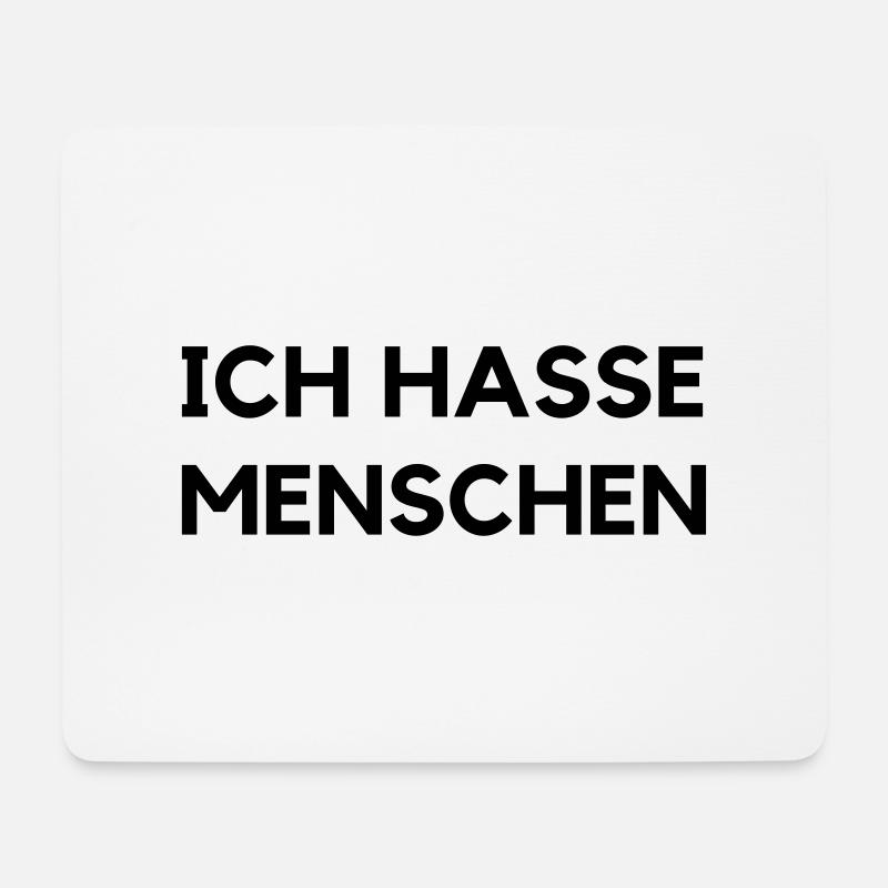 ich hasse menschen - Mousepad (Querformat) - Weiß